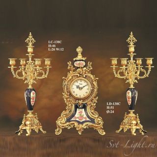 Часы с канделябрами Lampa Luster LC138C/LD138C-55
