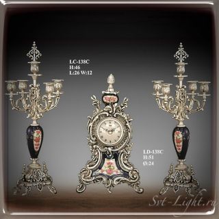 Часы с канделябрами Lampa Luster LC-138C/LD-138C