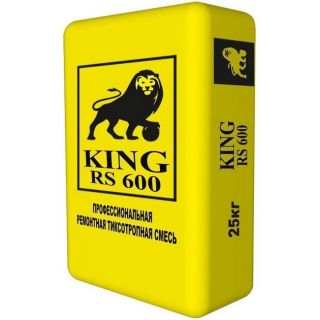 Полимерцементная ремонтная тиксотропная безусадочная смесь для бетона KING RS 600. Купить сухую строительную смесь KING RS 600