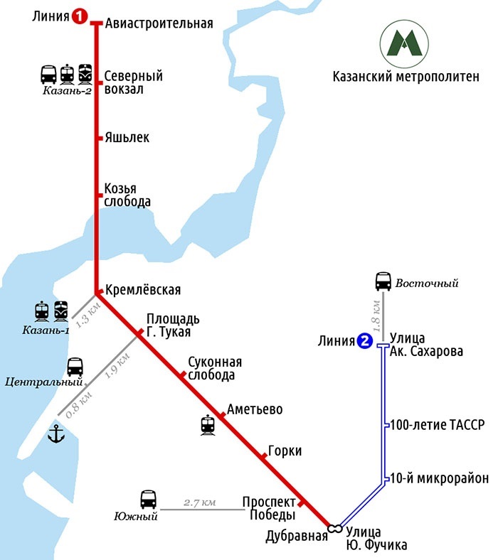 Карта метро казани 2022